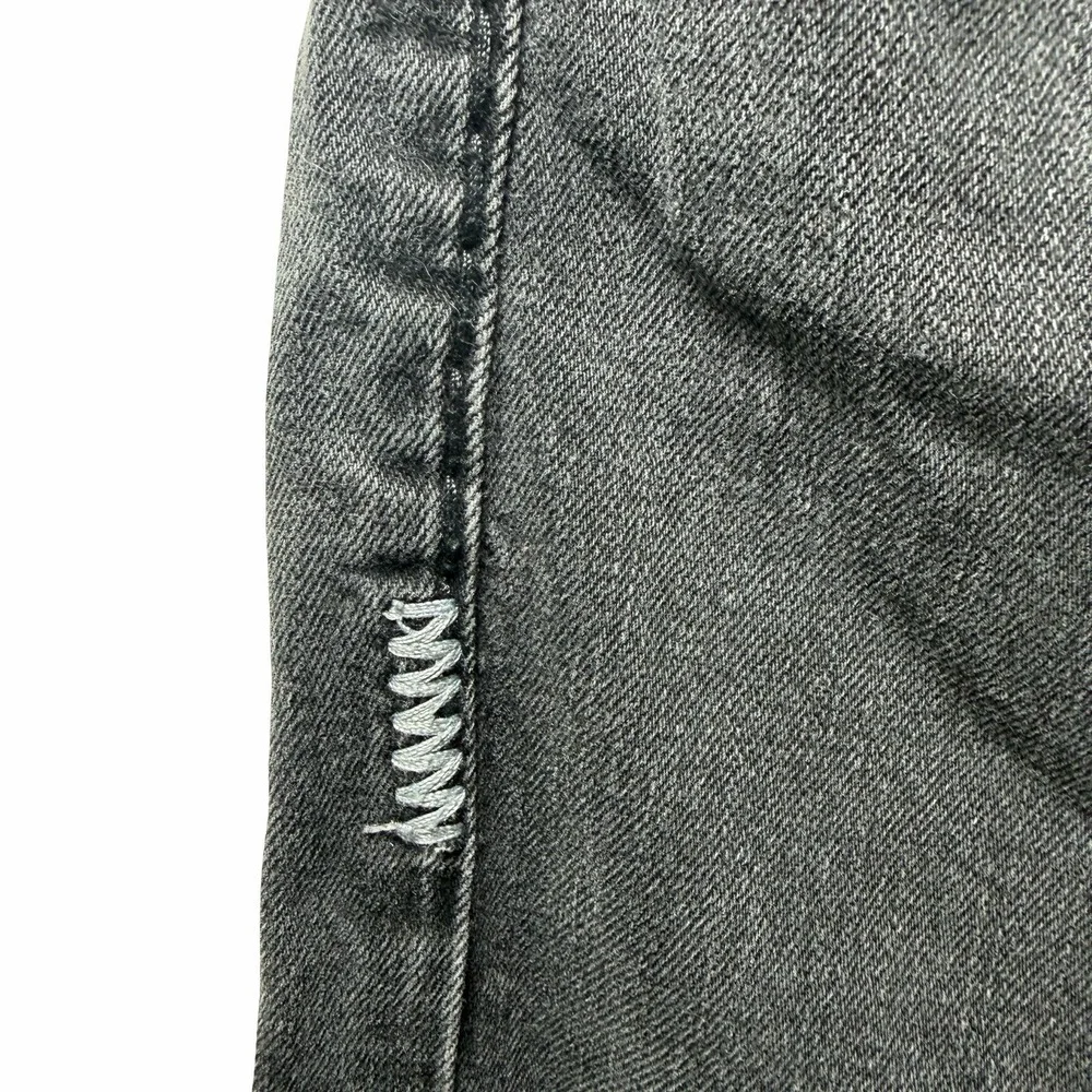 True Religion Geno W Flap Super T Jeans Mens 30x32 Black Straight Leg Distressed